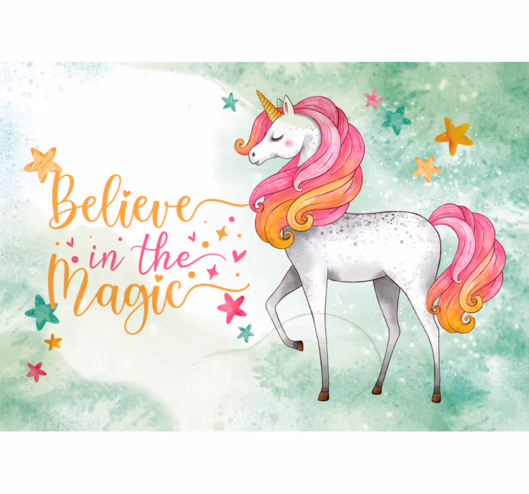 Tapisserie fantaisie licorne en enchantement - TenStickers
