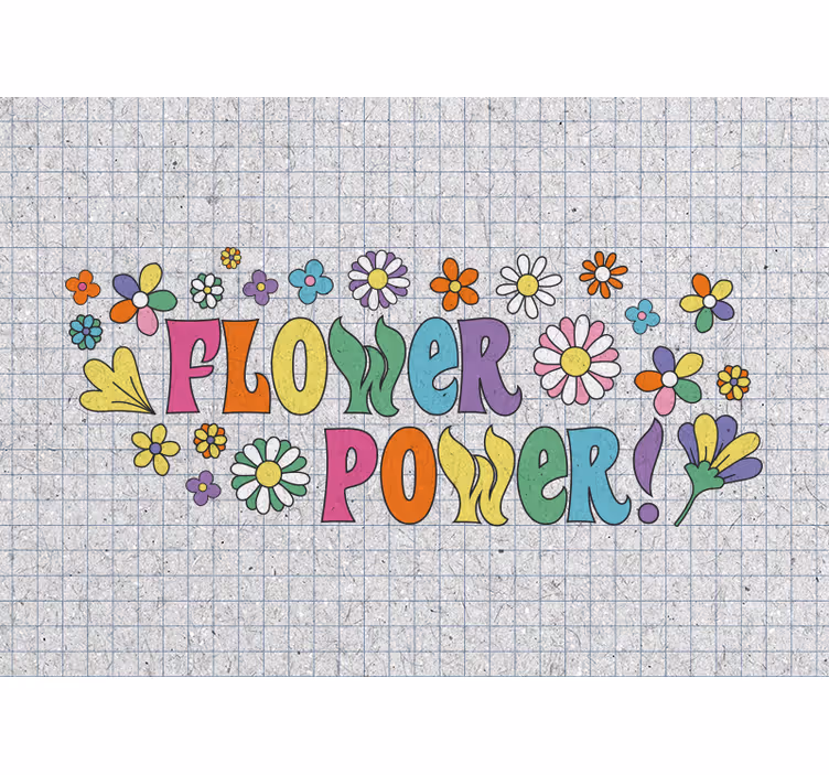 Tapisserie fleur design floral éclatant - TenStickers