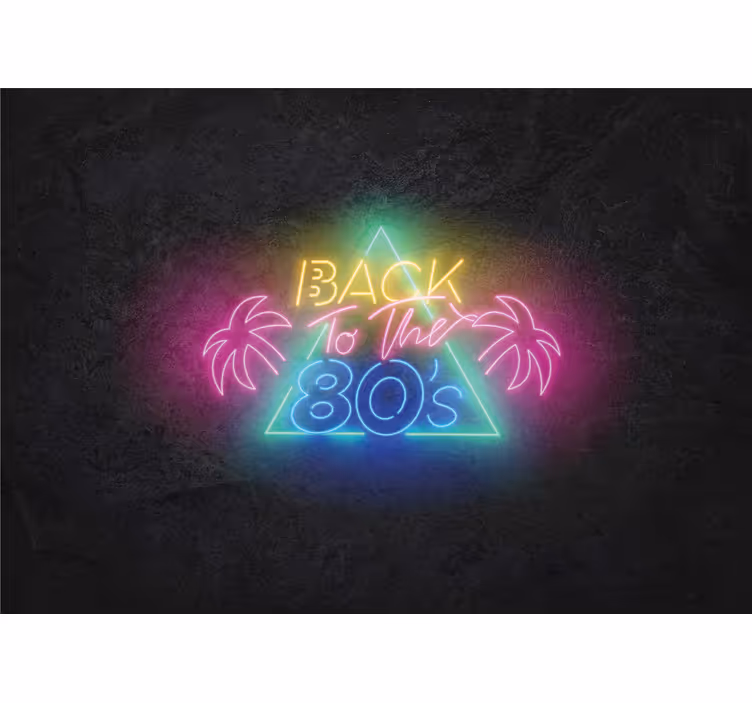Papier peint mural phrase Retour au logo des années 80 - TenStickers