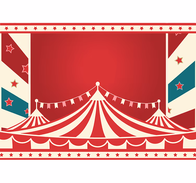 Tapisserie amour tente de cirque enchantée - TenStickers