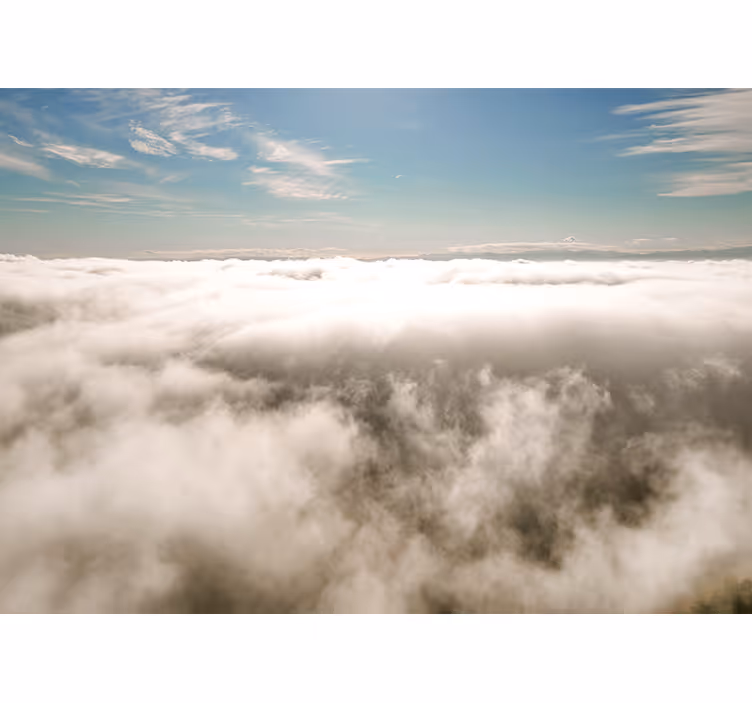 Tapisserie ciel vue nuageuse - TenStickers