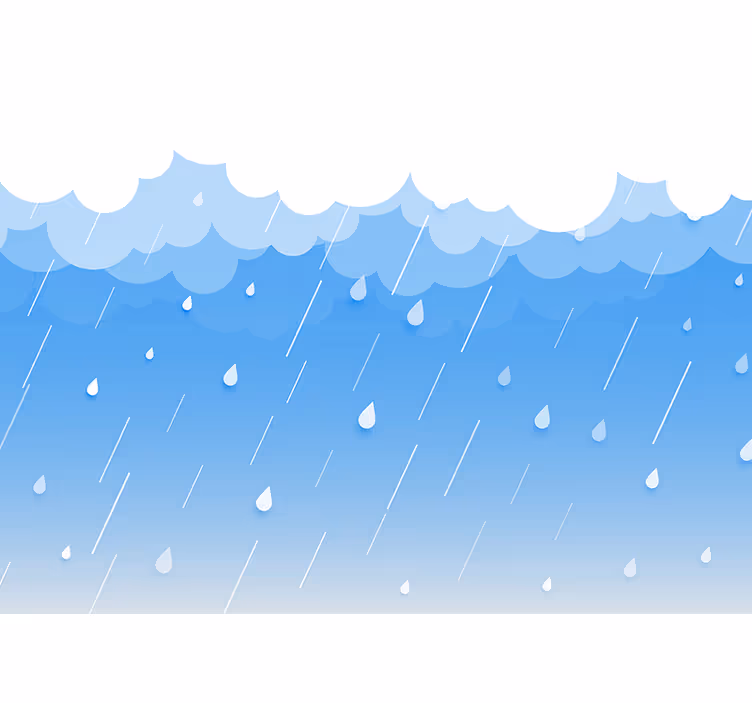 Tapisserie ciel paysage nuageux avec gouttes de pluie - TenStickers