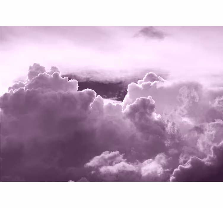 Tapisserie ciel formation de nuages violets - TenStickers