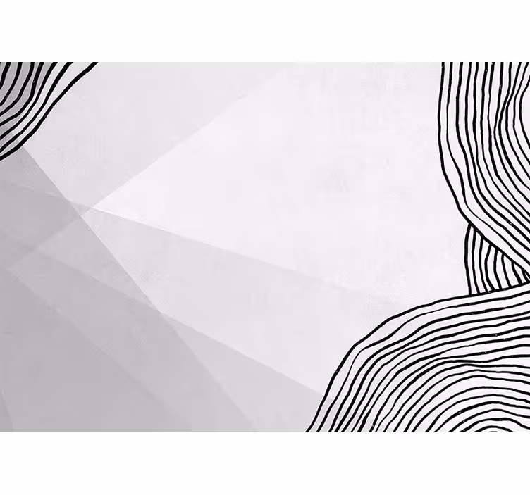 Tapisserie abstraite art de lignes géométriques - TenStickers