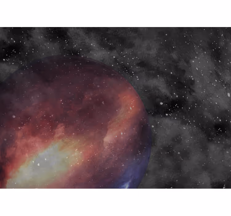 Tapisserie espace sphère pourpre céleste - TenStickers