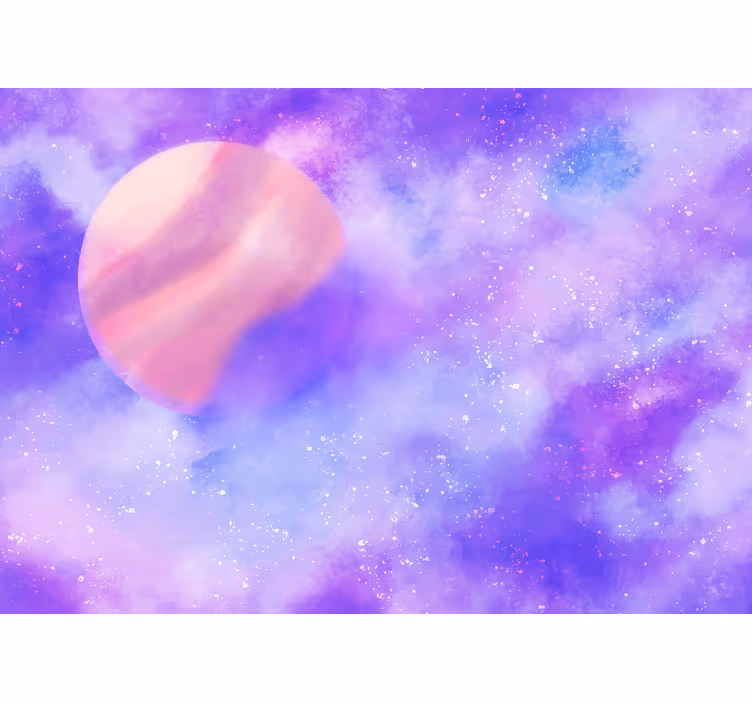 Tapisserie espace sphère planète cosmique - TenStickers