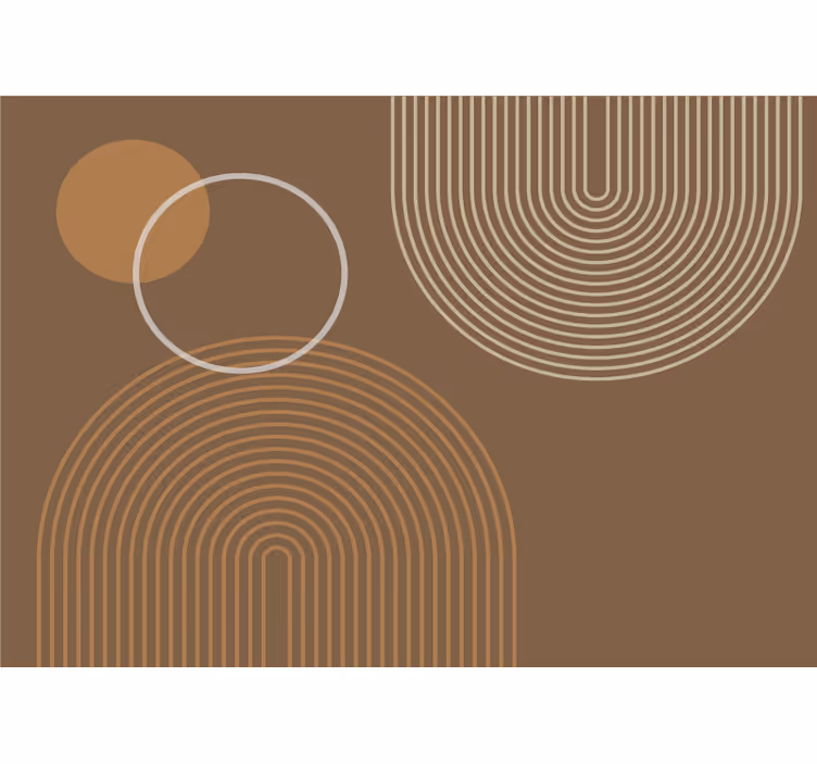 Papier peint design Arcs géométriques chaleureux - TenStickers