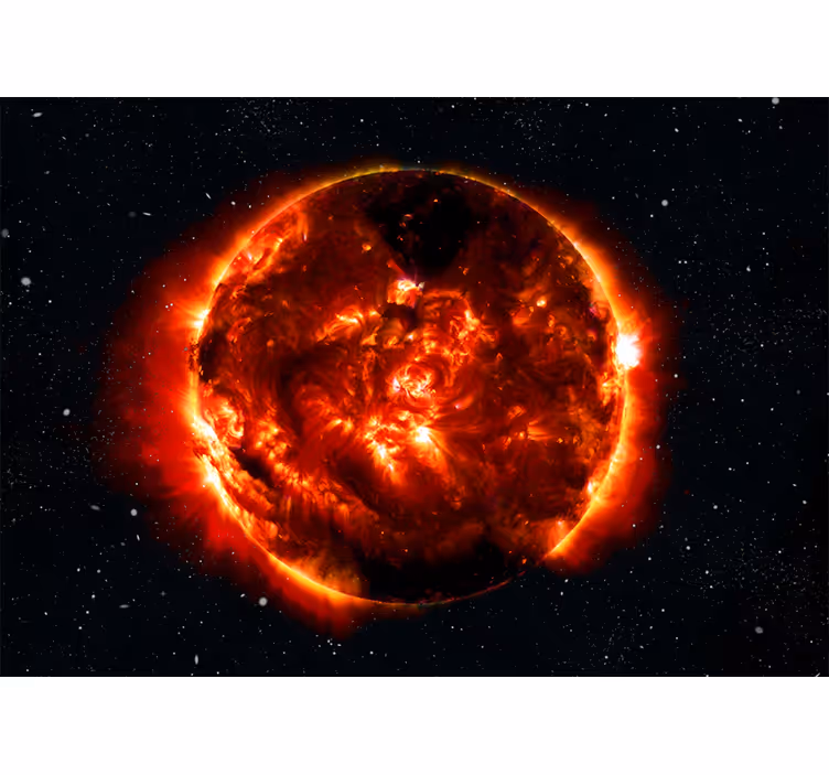 Tapisserie espace effet explosion solaire - TenStickers