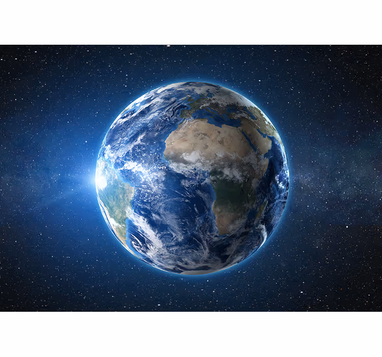 Papier peint paysage Planète terre dans l'espace - TenStickers