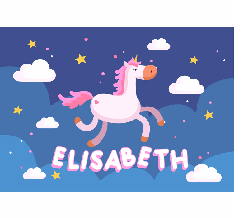 Tapisserie animaux paysage de rêve licorne fantaisiste - TenStickers