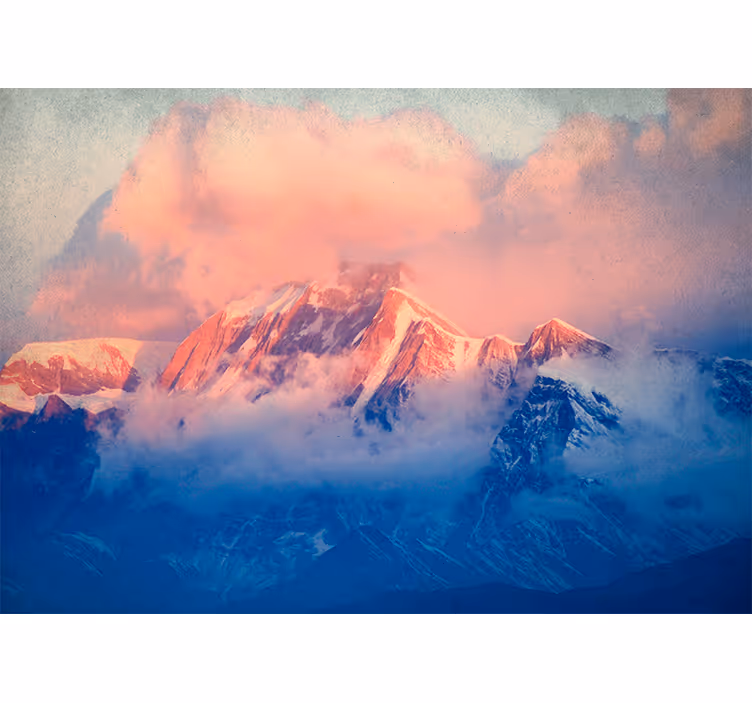 Papier peint montagne Couleurs paysage népal - TenStickers