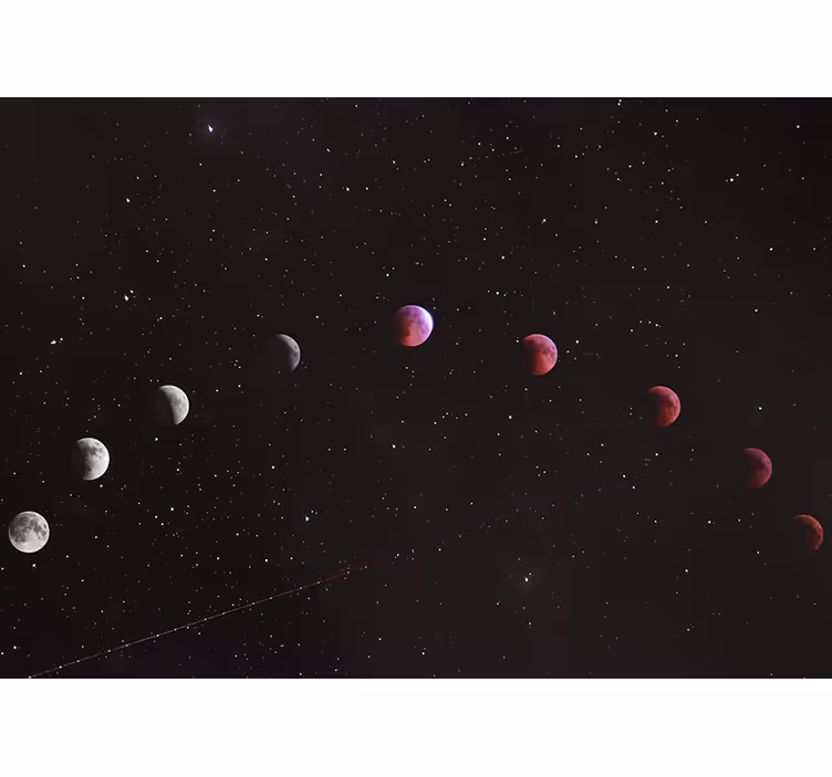 Tapisserie espace phases de la lune - TenStickers