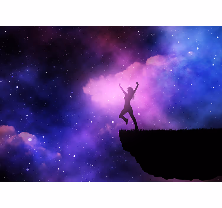 Papier peint chambre ado Belle femme dans la galaxie - TenStickers