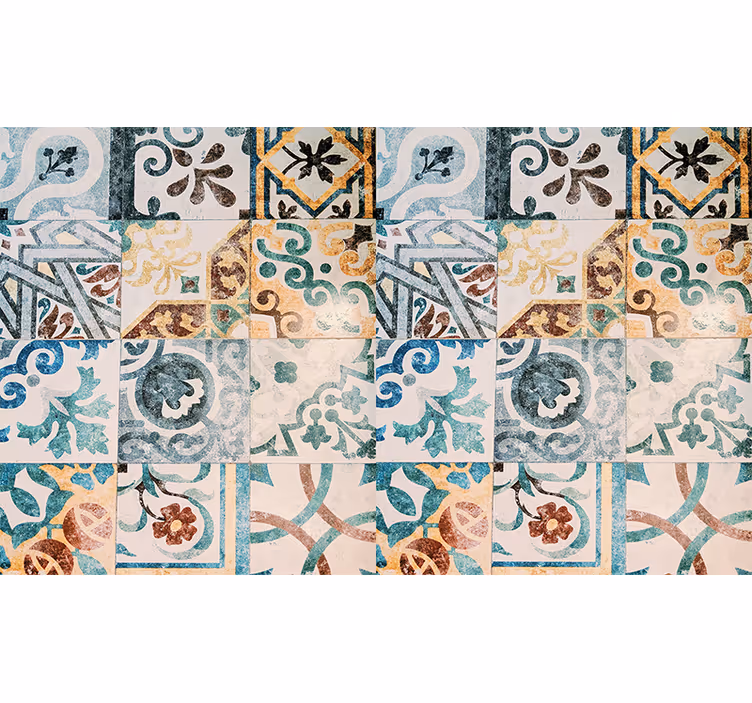 Tapisserie textures et motifs motifs de carreaux complexes - TenStickers