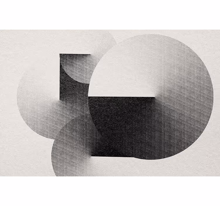 Tapisserie abstraite composition de cercles géométriques - TenStickers
