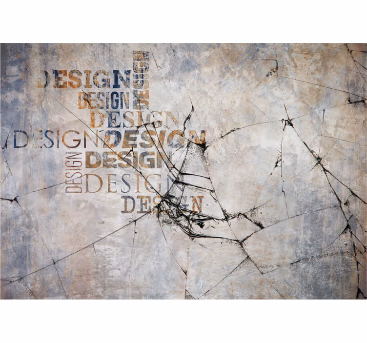 Tapisserie abstraite typographique abstraite - TenStickers