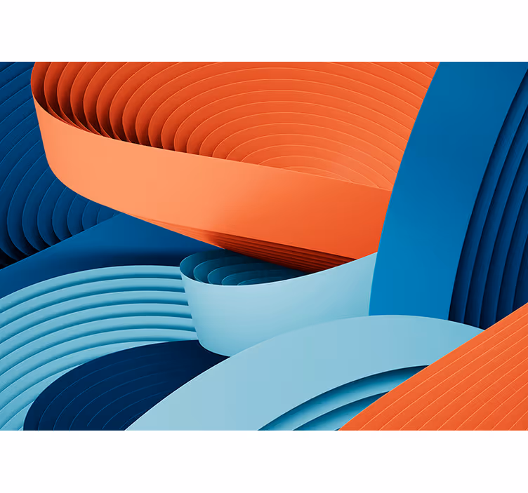 Tapisserie abstraite couches de papier dynamiques - TenStickers