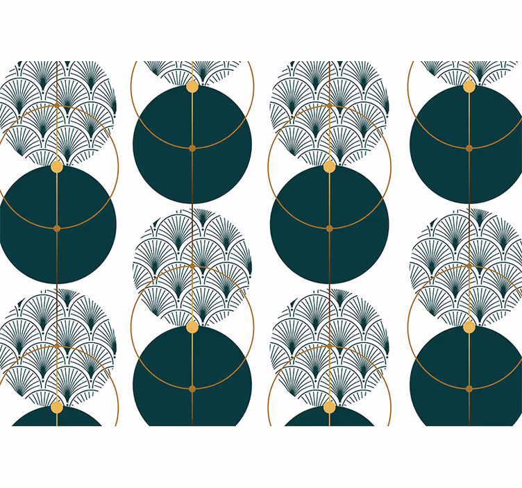 Papier peint design Art géo de style glamour - TenStickers