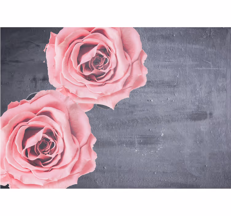 Tapisserie fleur détails de roses roses - TenStickers