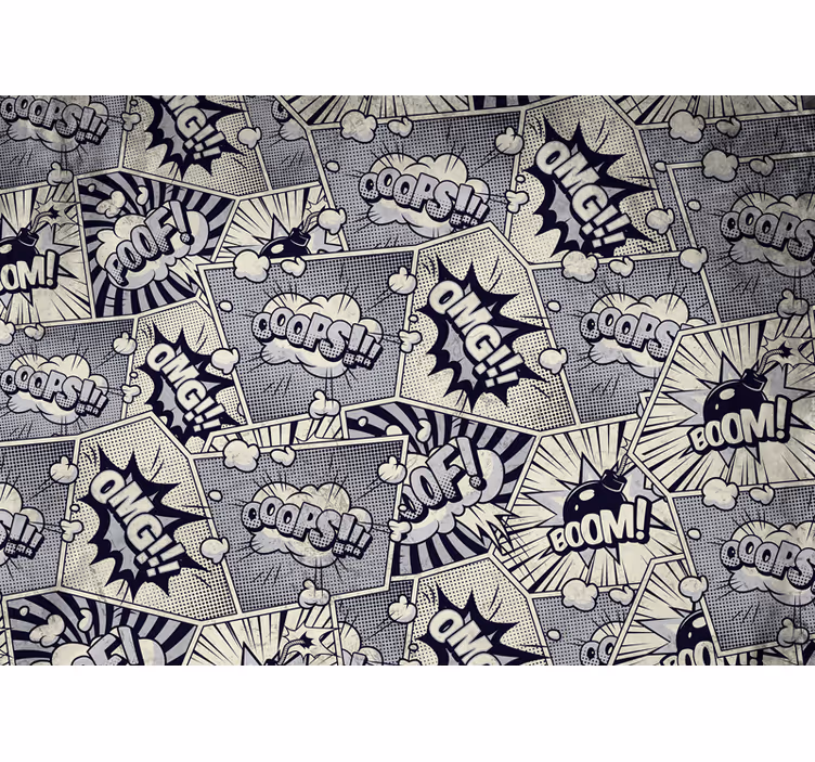 Tapisserie graffiti effets sonores comiques - TenStickers