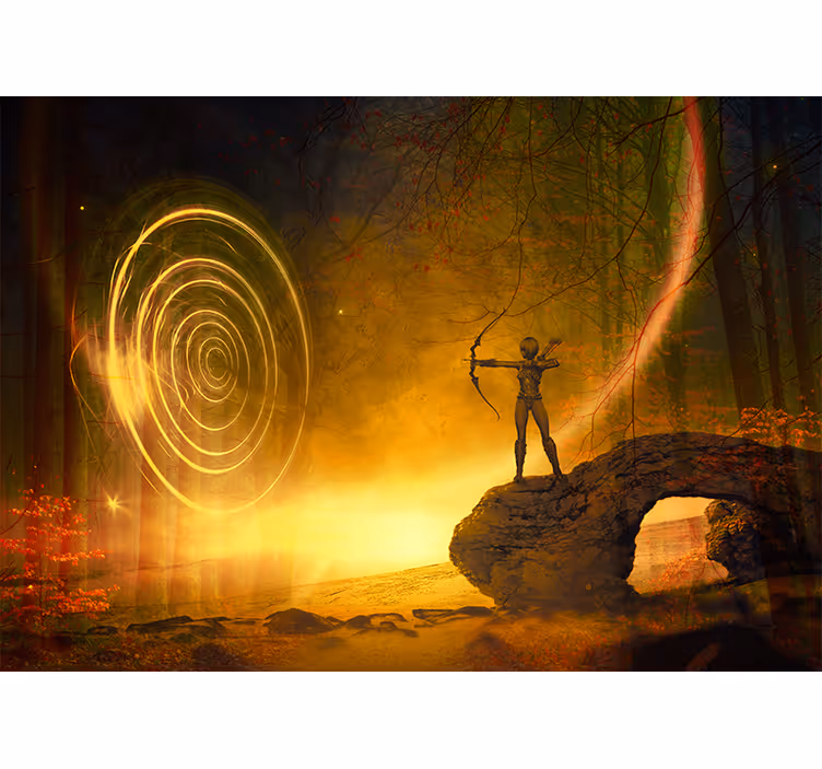 Tapisserie fantaisie portail d'archer enchanteur - TenStickers