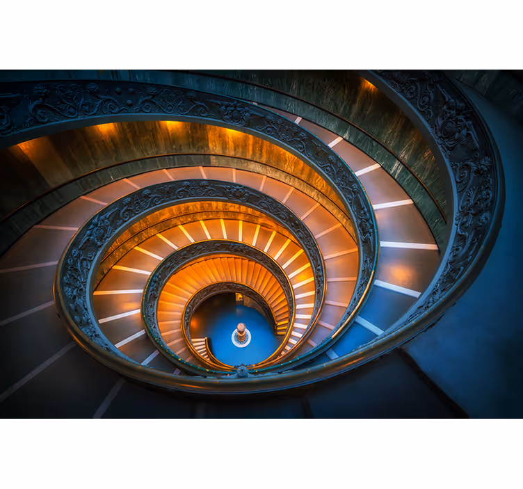 Papier peint mural Escalier dans les musées du vatican - TenStickers
