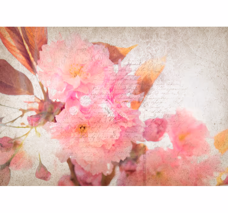 Papier peint mural de fleurs Cerisier en fleurs - TenStickers