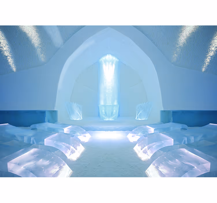 Papier peint 3D Texture de tunnel d'iglo 3d - TenStickers
