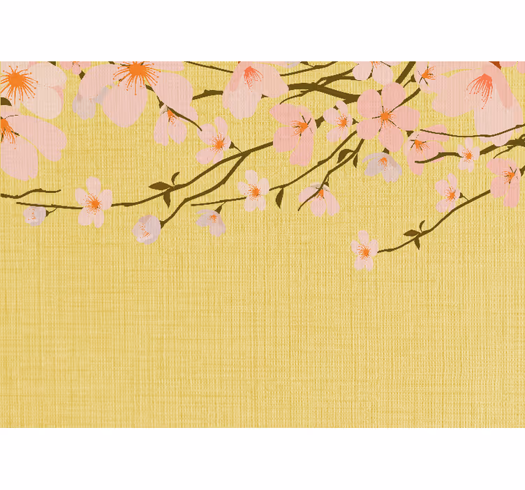 Tapisserie fleur branches de cerisier en fleurs - TenStickers