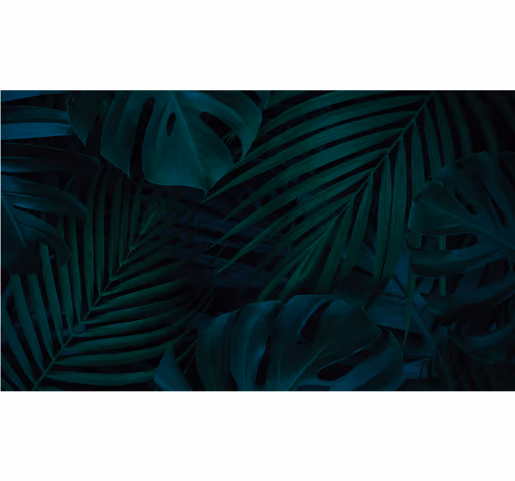 Tapisserie nature vitrine de verdure tropicale - TenStickers