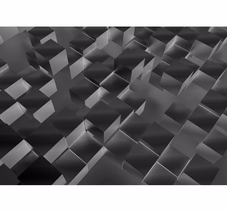 Papier peint 3D  de carreaux noir mat 3d - TenStickers