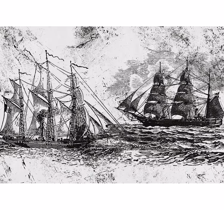Tapisserie véhicule bateaux à voile historiques - TenStickers
