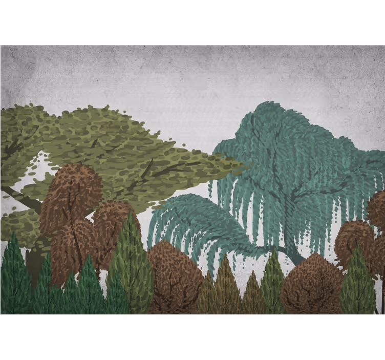 Tapisserie nature feuillage vivant - TenStickers