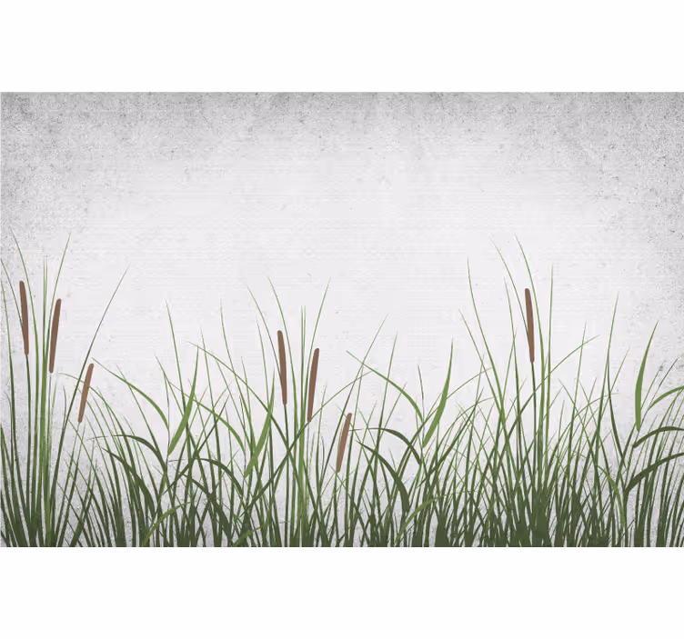 Tapisserie fleur tulipe et herbe - TenStickers