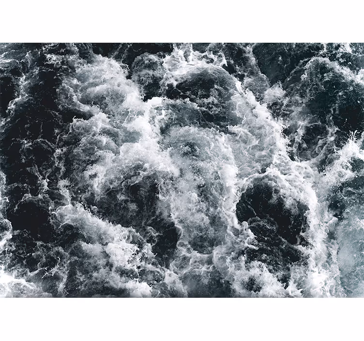 Tapisserie mer vagues océaniques déchaînées - TenStickers