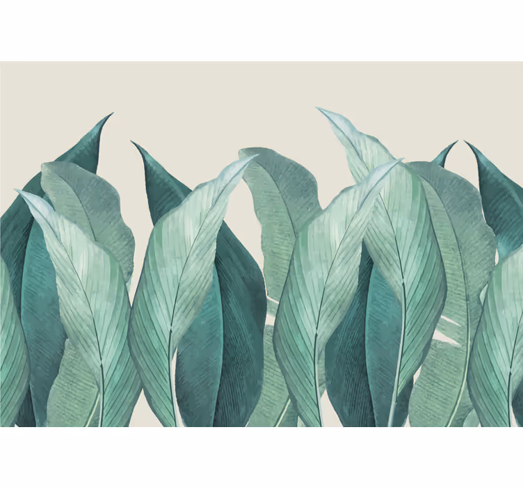 Tapisserie nature motif de feuilles luxuriantes - TenStickers