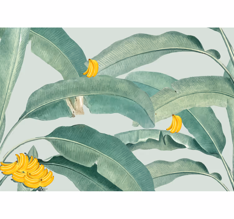 Tapisserie autres fleurs feuillage tropical de bananier - TenStickers