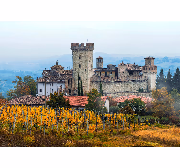 Tapisserie villes et pays paysage château héritage - TenStickers