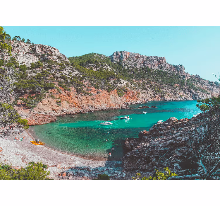 Tapisserie paysage vue sur la mer de cove - TenStickers
