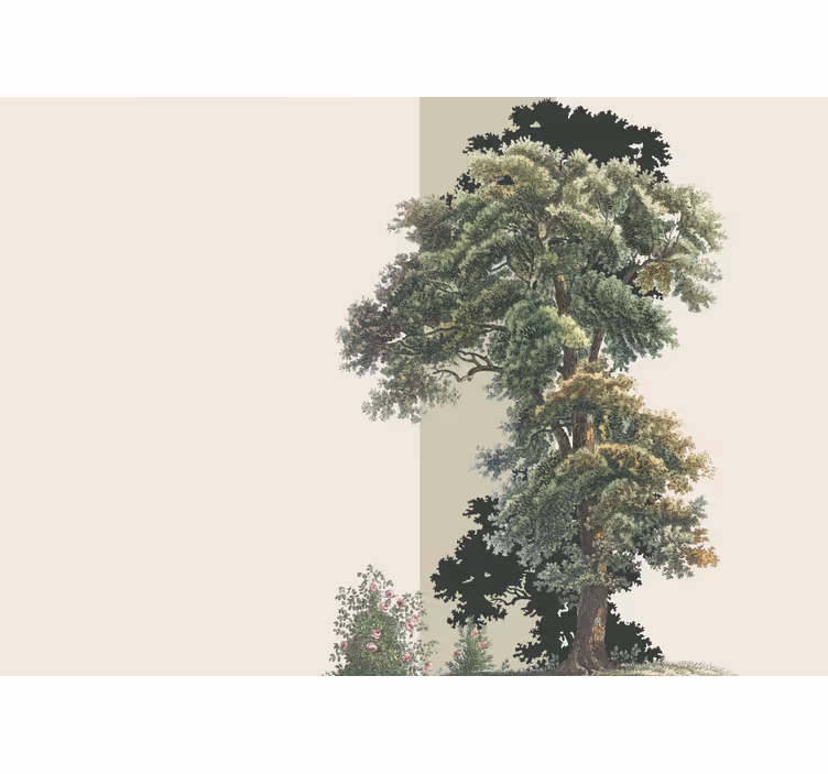 Tapisserie nature paysage feuillu coloré - TenStickers