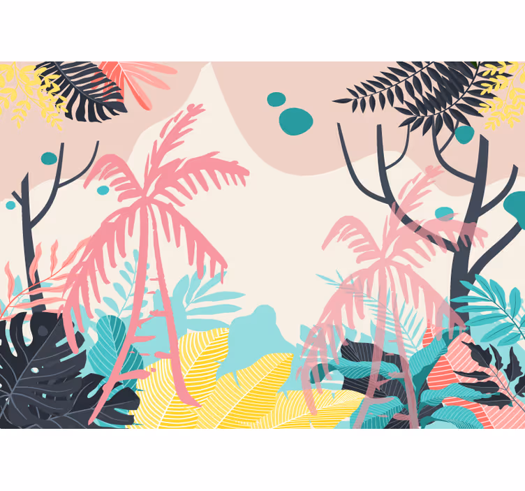 Tapisserie nature végétation tropicale - TenStickers