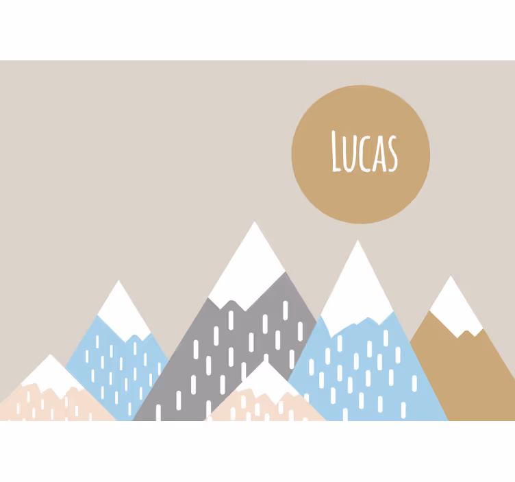 Tapisserie chambre enfant sommet des montagnes - TenStickers