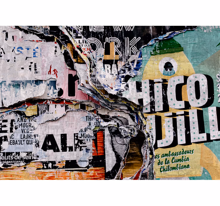 Papier peint mural art urbain Graffiti en couches - TenStickers