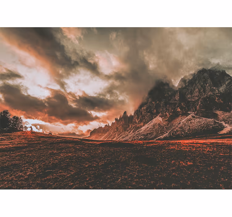 Tapisserie paysage montagneux dramatique - TenStickers