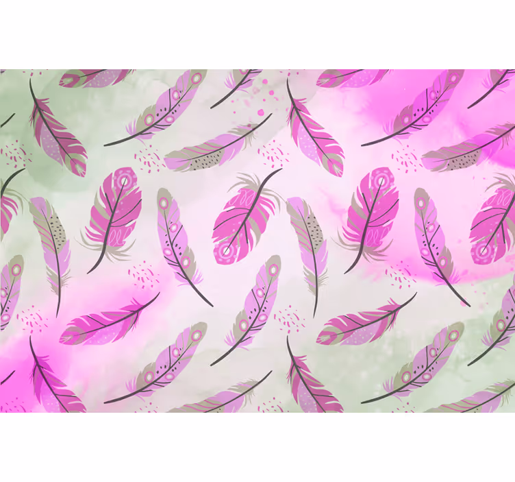 Papier peint mural ambiance zen Plumes bohèmes - TenStickers