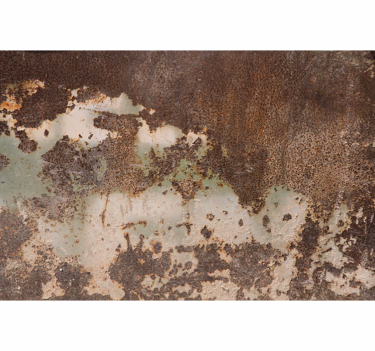 Tapisserie murale textures et motifs mur de métal rouillé vieux - TenStickers