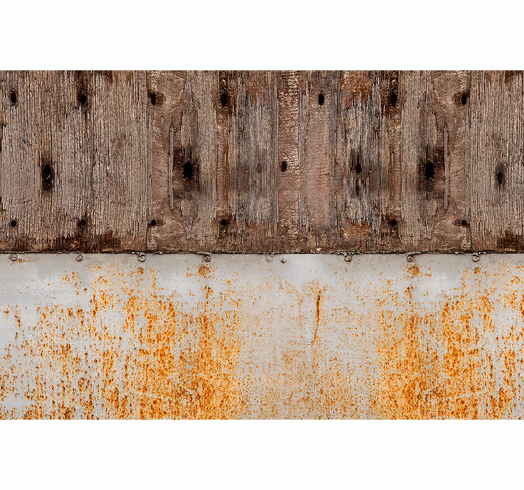Tapisserie murale textures et motifs métal et copeaux de bois - TenStickers