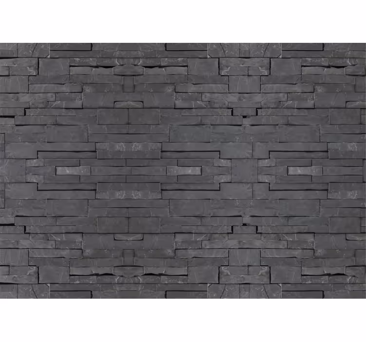 Tapisserie murale brique briques noires - TenStickers
