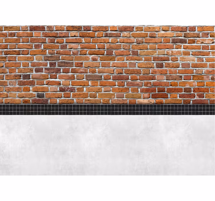 Tapisserie murale brique les briques avec des tuiles - TenStickers