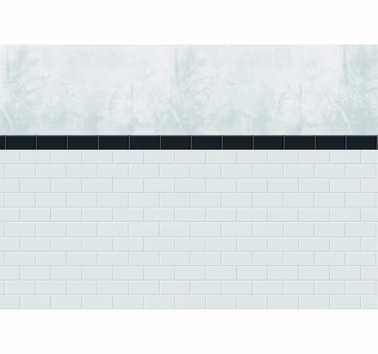 Tapisserie murale textures et motifs tuiles blanchesLes tuiles bl - TenStickers